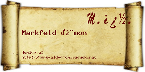 Markfeld Ámon névjegykártya